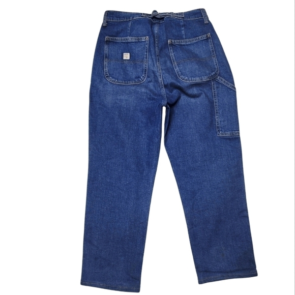 Old Navy Sky -Hi Straight Carpenter's Jeans Size 8 In Blue - Picture 2 of 15